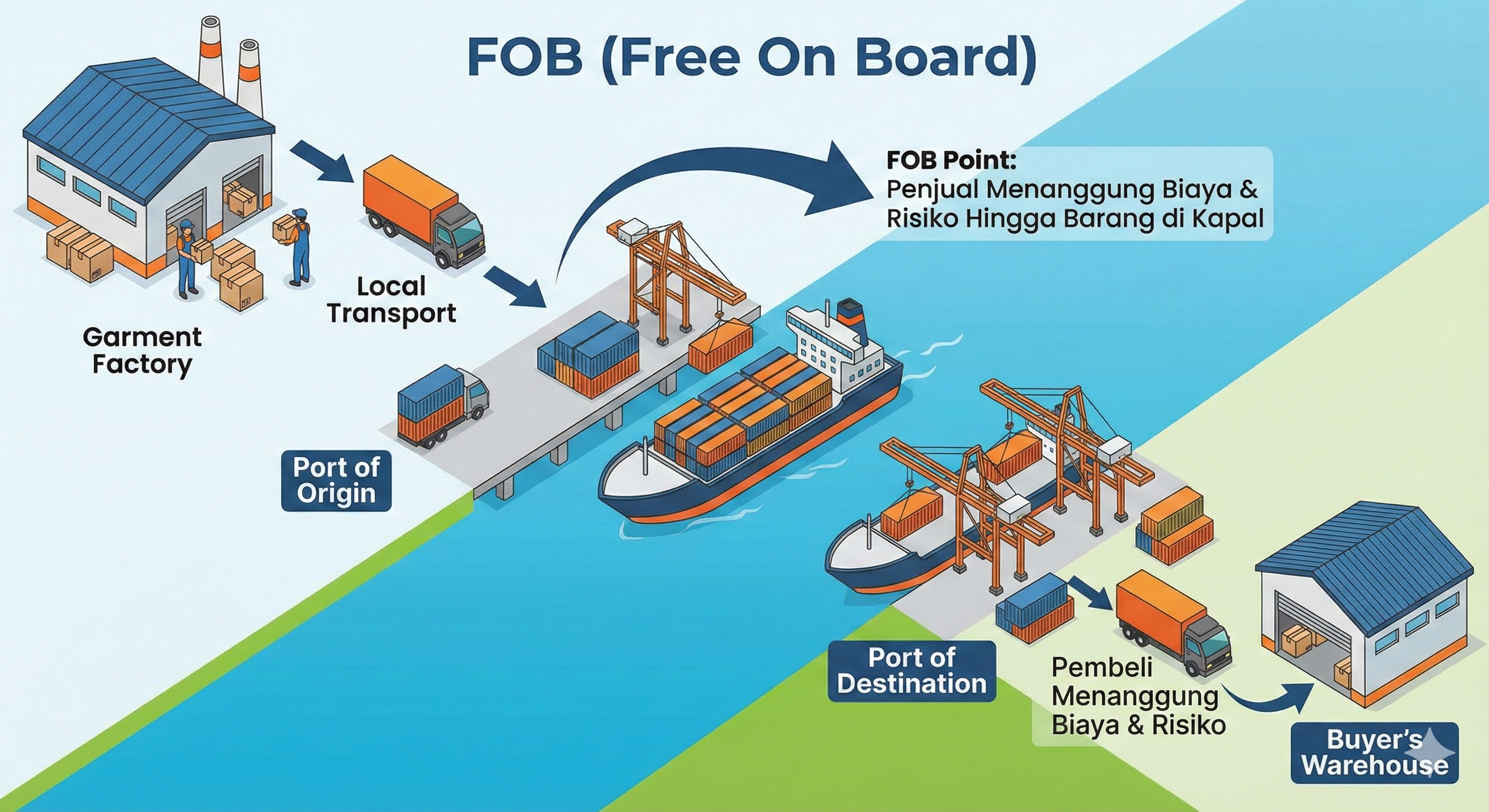 Tim produksi PT. Kreasi Jaya Lestari pada proses Semi FOB