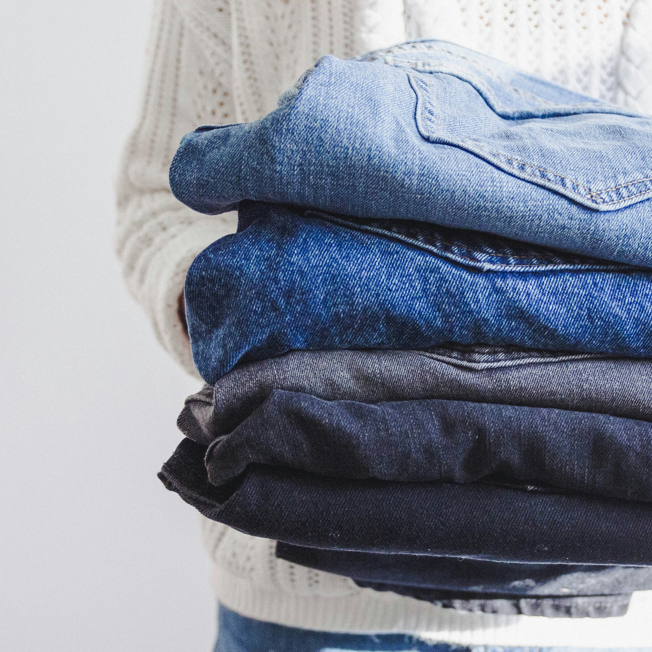 Tumpukan celana jeans produksi PT. Kreasi Jaya Lestari